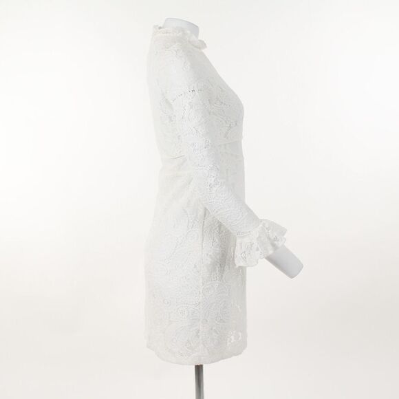 Maje Riline Guipure-Lace Mini Dress in Ecru - Picture 5 of 5